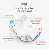BASIC Cloth Diaper (Hearts) with EasySnap Quick Dry Pad