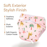 UNO Luxe Cloth Diaper & Soaker Set (Dry Feel Pad + Booster) - Sunset Safari