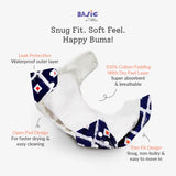 BASIC Cloth Diaper Pack of 2 (Hearts & Tie n Dye)