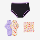 Period Underwear + Pack of 2 Flow Lock Cloth Pads