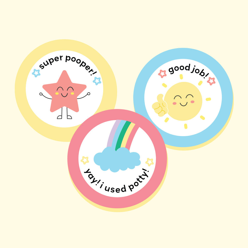 Potty Training Colour Changing Stickers 6 Pack