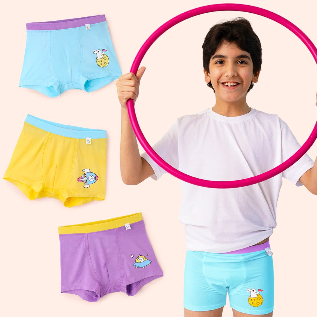 Pack of 3 Boy Trunks - Bummy's Galaxy