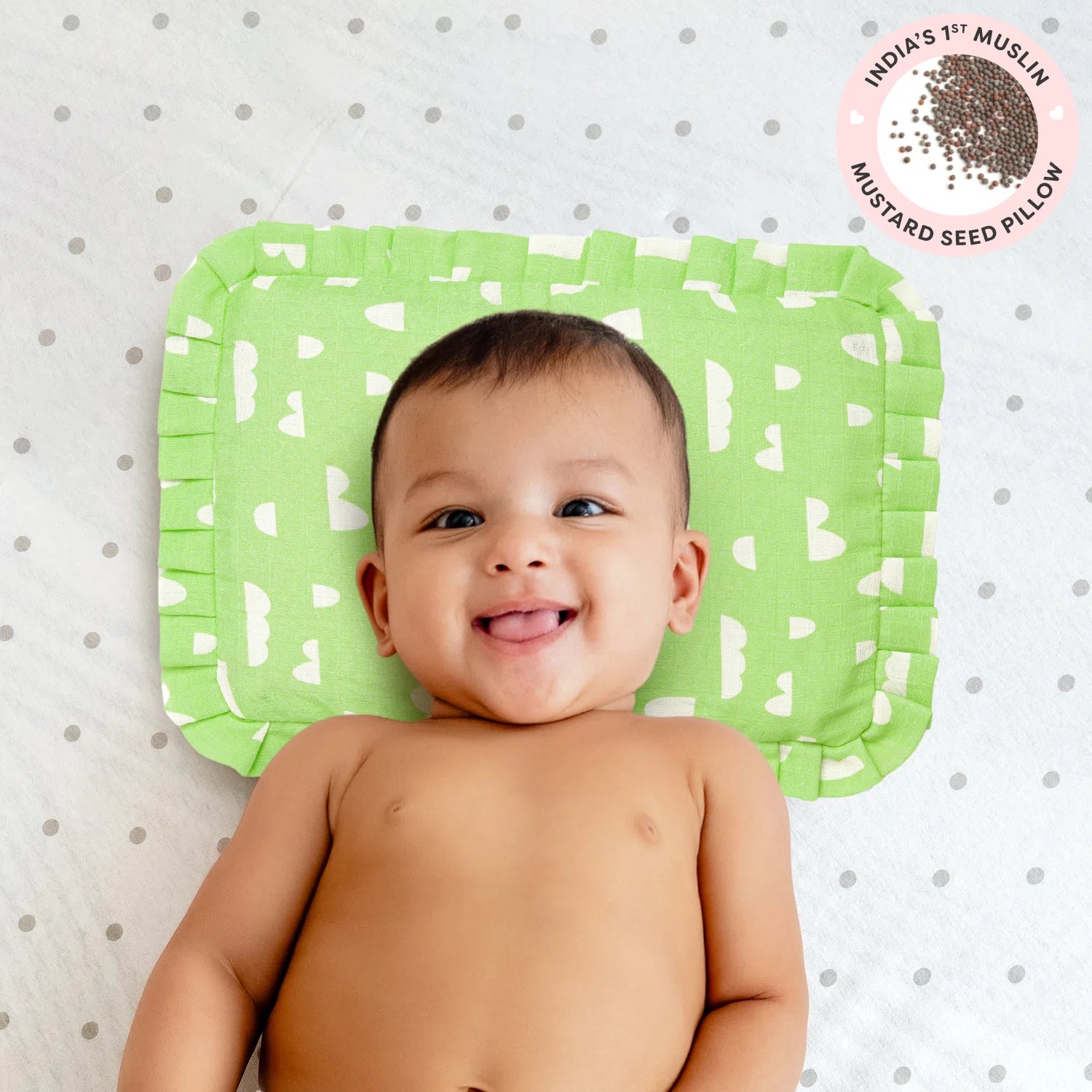 Mustard Seed Pillow with Muslin Cover - Cloud Nest