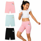 Cycling Shorts for Girls - Pack of 3 (Black Pink Mint Green)