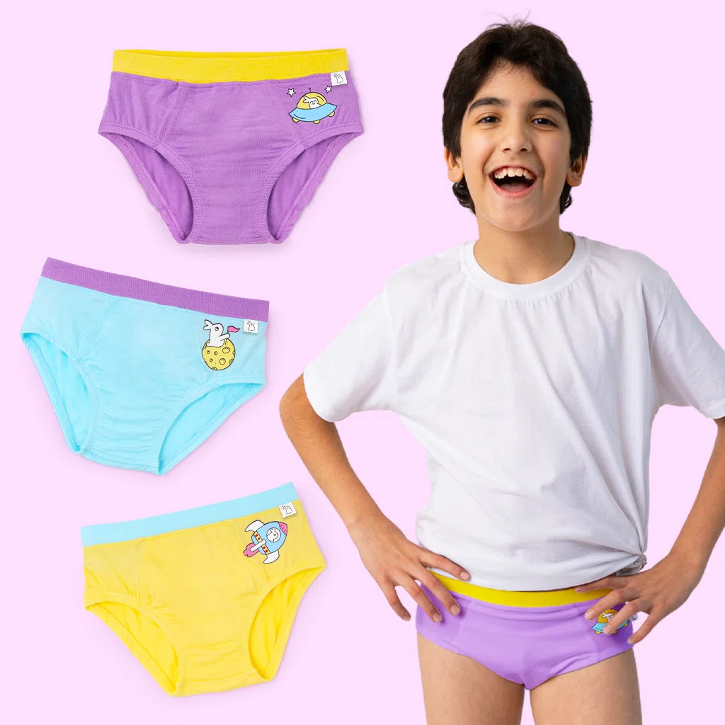 Pack of 3 Boy Briefs - Bummy's Galaxy