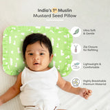 Mustard Seed Pillow with 2 Muslin Pillow Covers - Cloud Nest & Golden Hour