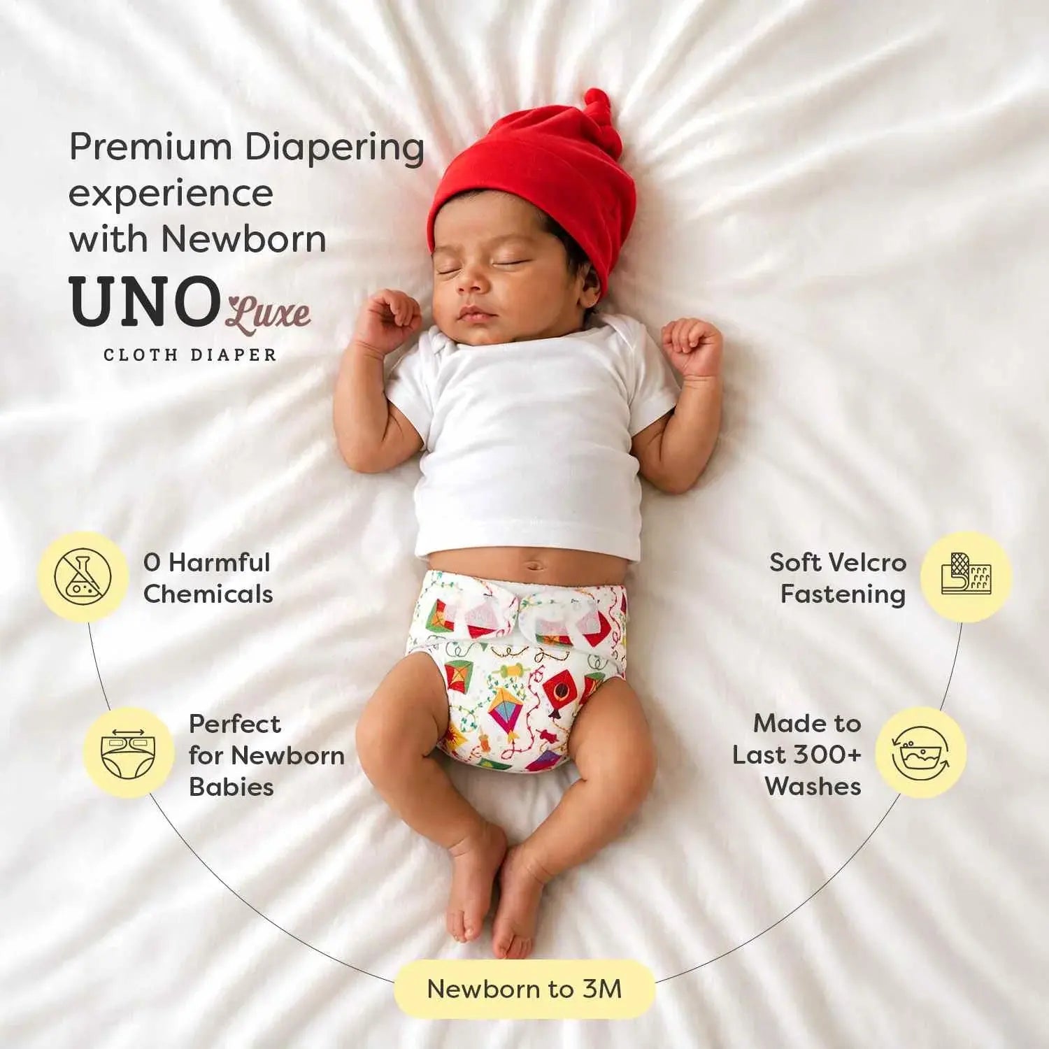 Newborn UNO Luxe Premium Cloth Diaper
