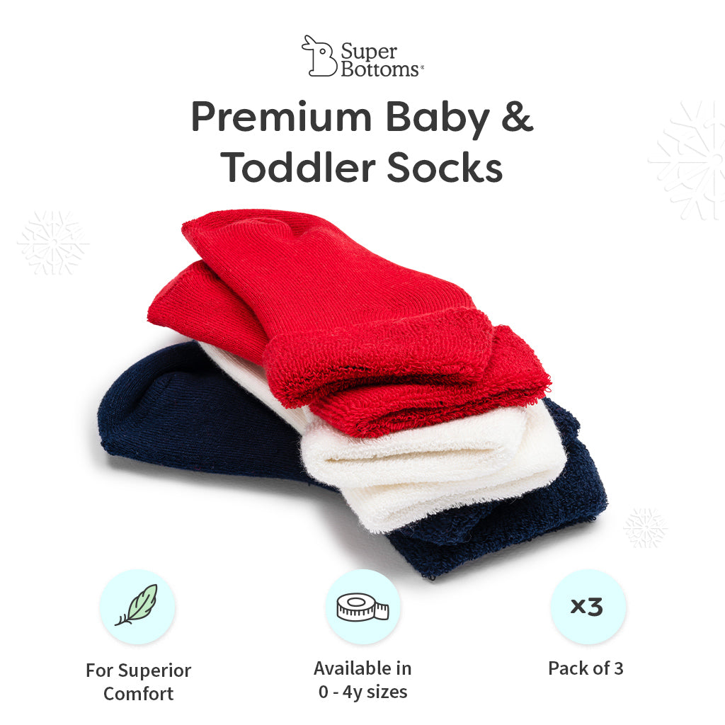 Soft Woolen Socks for Kids 3 Pack
