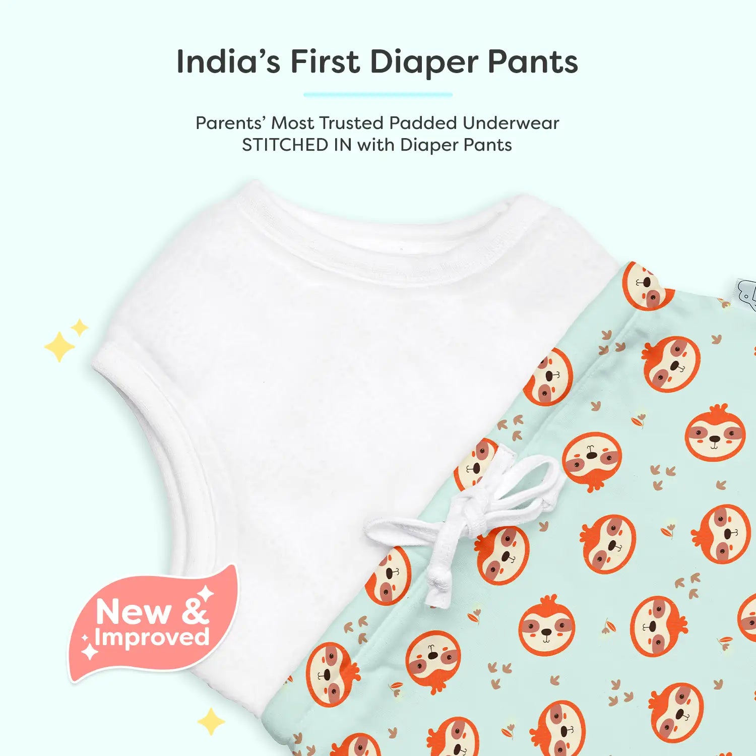 Diaper Pants Pack of 2 with Drawstring Pack 9m-4y