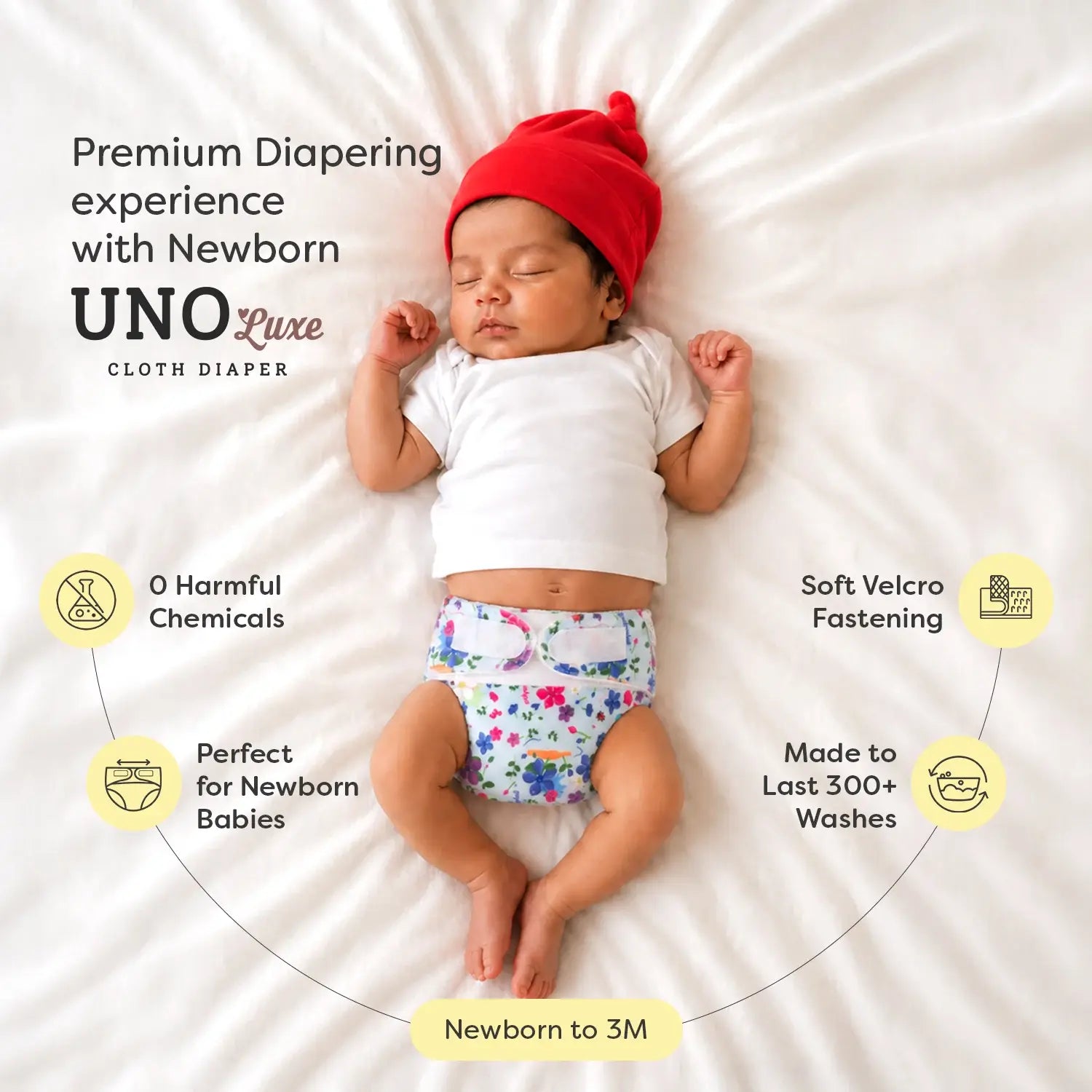 Newborn UNO Luxe Premium Cloth Diaper
