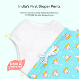 Adjustable Diaper Pants with Drawstrings + 6 Padded Underwear Combo