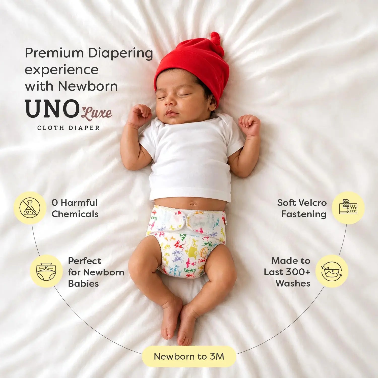 Newborn UNO Luxe Premium Cloth Diaper