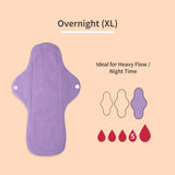 Overnight Cloth Pads Pack of 4 Reusable Leak Lock