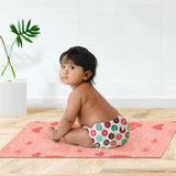BASIC Cloth Diaper (Bluestar) + Diaper Changing Mat - (S) (Peppy Pink)