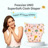 Pack of 3 Freesize UNO Diaper with Velcro Closure