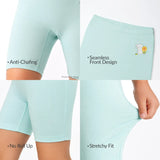 Cycling Shorts for Girls - Pack of 3 (Black Navy Blue Mint Green)