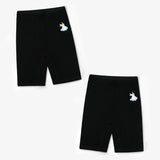 Cycling Shorts for Girls - Pack of 2 (Black)