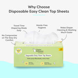 Disposable Easy Clean Top Sheets Pack of 100 Diaper Liners