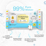 99% Pure Water Baby Wipes Pack of 72 (3x Thicker)