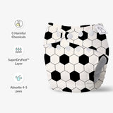 UNO Regular Cloth Diaper with only Dry Feel Pad (No Booster) - Little Footballer