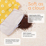 Mustard Seed Pillow with 2 Muslin Pillow Covers - Lazy Daisy & Dreamy Shells