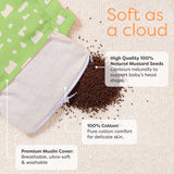 Mustard Seed Pillow with 2 Muslin Pillow Covers - Cloud Nest & Golden Hour