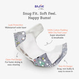 BASIC Cloth Diaper (Airplane) + Changing Mat (M) Breezy Blue