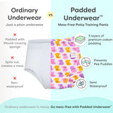 Padded Underwear pack of 6 + 6 Potty Training Colour Changing Stickers
