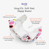 BASIC Cloth Diaper (Icecream) with EasySnap Quick Dry Pad