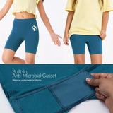 Cycling Shorts for Girls - Pack of 2 (Navy Blue Mint Green)