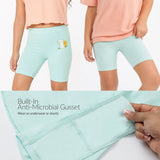 Cycling Shorts for Girls - Pack of 3 (Black Navy Blue Mint Green)
