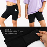 SuperSoft Cycling Shorts for Girls (Black)