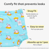 Padded Underwear pack of 6 + 6 Potty Training Colour Changing Stickers