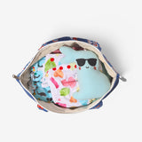 Multipurpose Canvas Tote (Blue Floral)