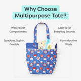 Multipurpose Canvas Tote (Blue Floral)
