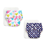 BASIC Cloth Diaper Pack of 2 (Hearts & Tie n Dye)