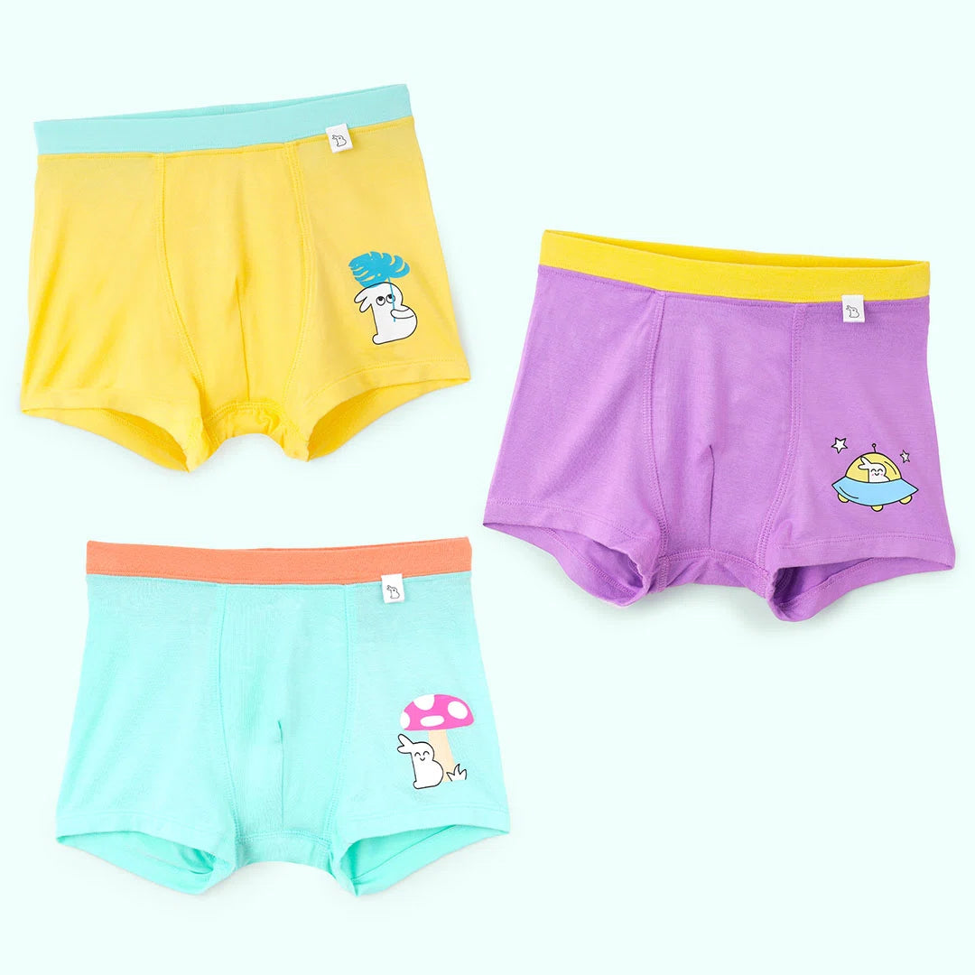 Pack of 3 Boy Trunks - Autumn Charm, Mushroom Magic & Supersonic