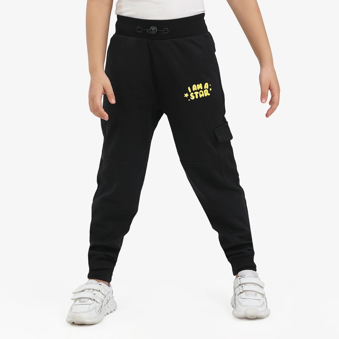 SuperBottoms Premium Joggers for Kids- Black