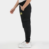 SuperBottoms Premium Joggers for Kids - Pack of 2 (Black & Orange)