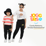 SuperBottoms Premium Joggers for Kids - Pack of 2 (Black & Orange)