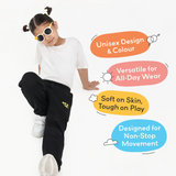 SuperBottoms Premium Joggers for Kids - Pack of 2 (Black & Orange)