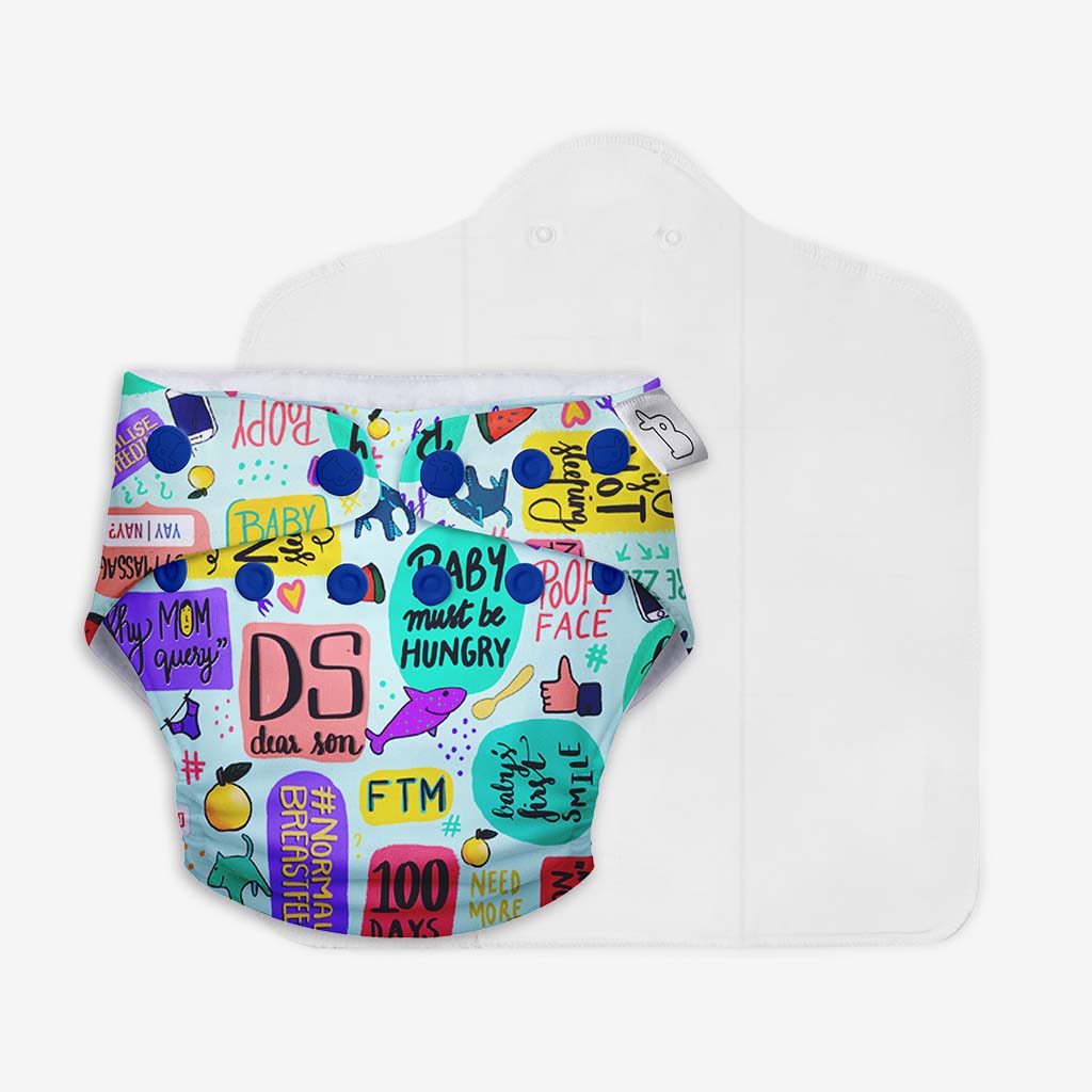 UNO Regular Cloth Diaper with only Dry Feel Pad (No Booster) - Mommy Talk