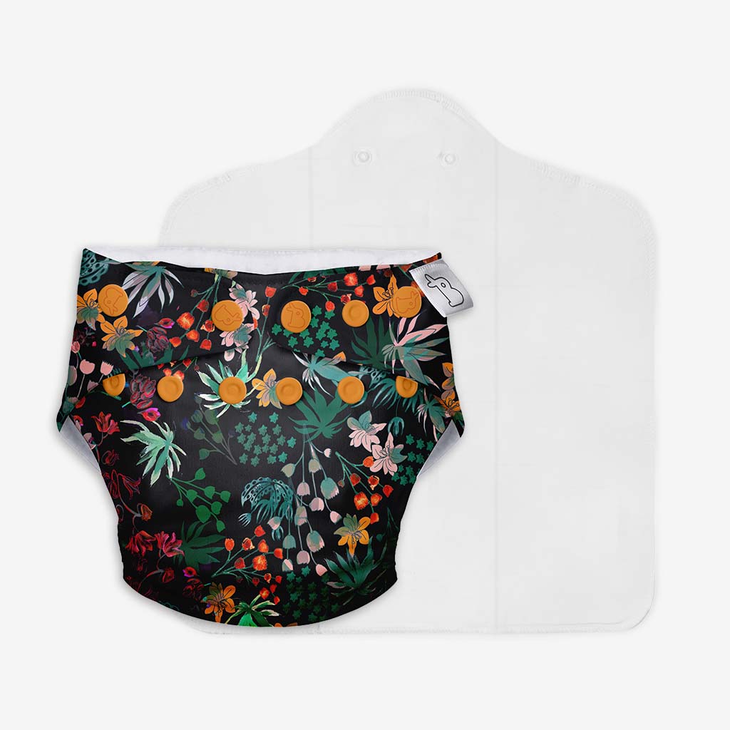 UNO Regular Cloth Diaper with only Dry Feel Pad (No Booster) - Shruberry