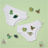 Pack of 5 Girl Briefs with Stickers - White
