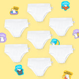 Girls Briefs Pack of 7 Bamboo Underwear with Stickers