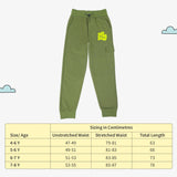 SuperBottoms Premium Joggers for Kids - Pack of 2 (Olive Green & Orange)