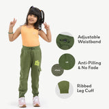 SuperBottoms Premium Joggers for Kids - Pack of 2 (Olive Green & Orange)