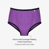MaxAbsorb Incontinence / Bladder Leak Underwear Pack of 2 - Black and Lilac