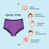 MaxAbsorb Incontinence / Bladder Leak Underwear Pack of 2 - Black and Lilac