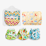 1 Newborn UNO Cloth Diaper + 3 DryFeel Langot + 1 Mustard Seed Pillow